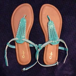 Turquoise sandals